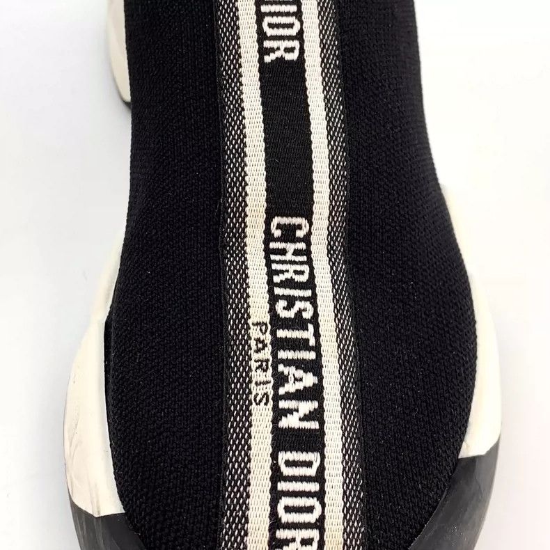 Dior Black Logo Sock Sneakers by Dior Size US 5 / IT 35 - 6 Thumbnail