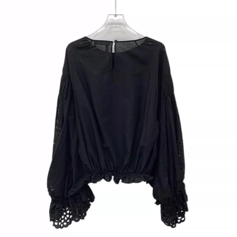Chloe Black Lace Long Sleeve Blouse by Chloe Size S / US 4 / IT 40 - 2 Thumbnail