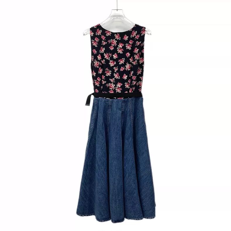 Miu Miu MiuMiu Floral V-Neck Sleeveless Dress Size M / US 6-8 / IT 42-44 - 2 Thumbnail
