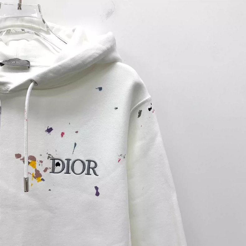 Dior Dior White Logo Hoodie with Color Splash Size XS / US 0-2 / IT 36-38 - 3 Thumbnail