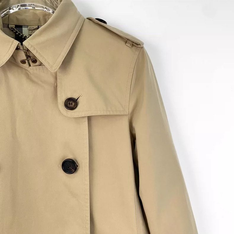 Burberry Burberry Brown Cotton Double-Breasted Trench Coat Size XS / US 0-2 / IT 36-38 - 3 Thumbnail