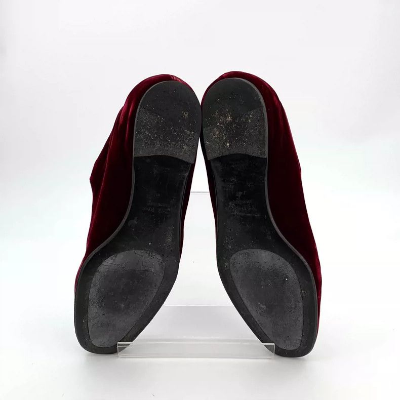 The Row Burgundy Velvet Mary Jane Flat Shoes Size US 9 / IT 39 - 5 Thumbnail