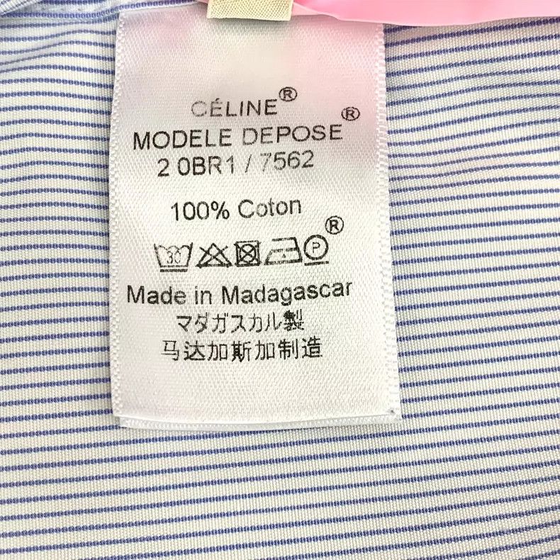 Celine Celine Light Blue Cotton Long Sleeve Shirt Size S / US 4 / IT 40 - 7 Thumbnail