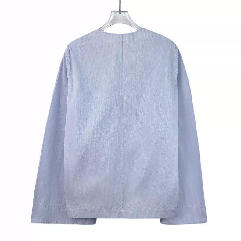 Celine Celine Light Blue Cotton Long Sleeve Shirt Size S / US 4 / IT 40 - 2 Thumbnail
