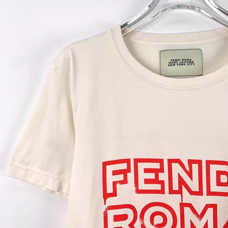Fendi Fendi Cotton T-Shirt with Logo Print Size M / US 6-8 / IT 42-44 - 3 Thumbnail