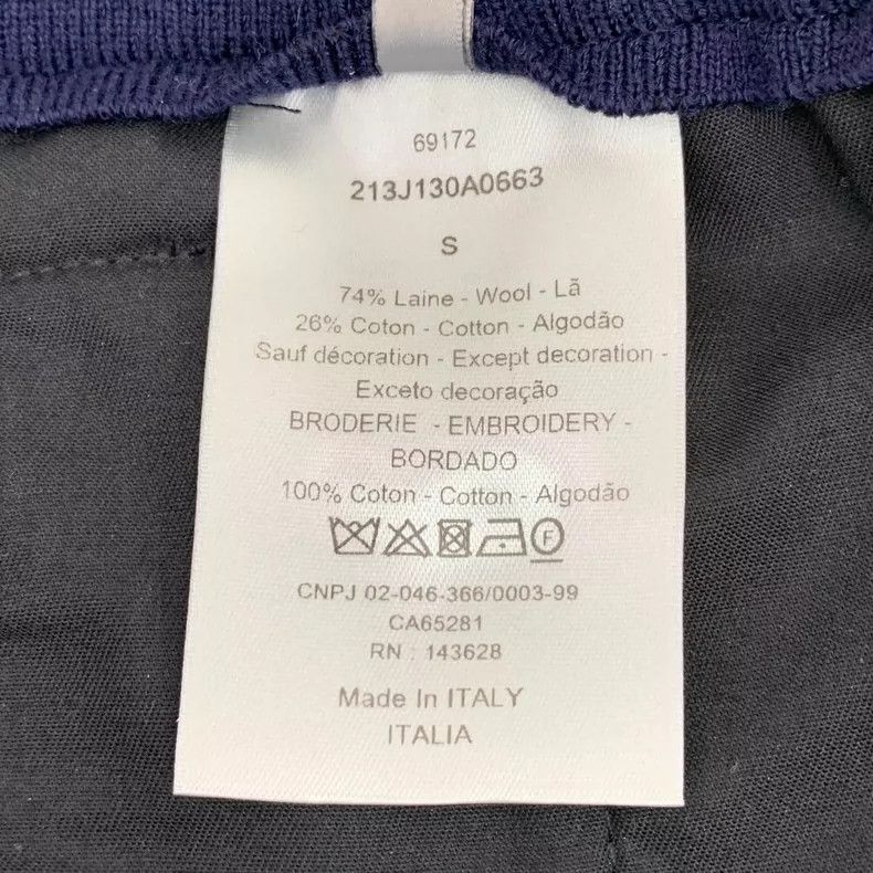 Dior Dior Navy Striped Wool Drawstring Casual Pants Size 23" - 7 Thumbnail