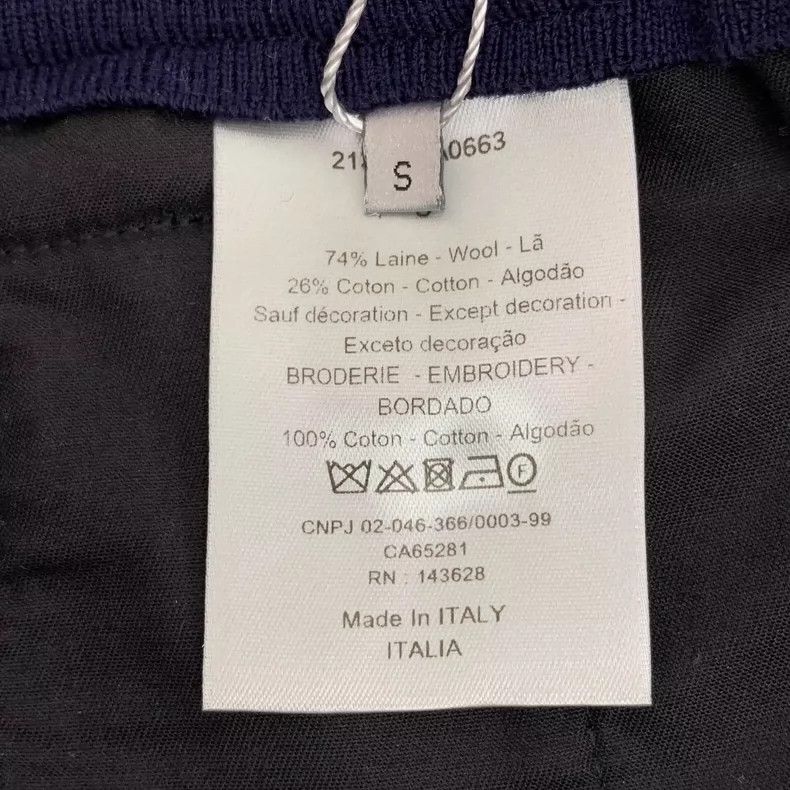 Dior Dior Navy Striped Wool Drawstring Casual Pants Size 23" - 6 Thumbnail