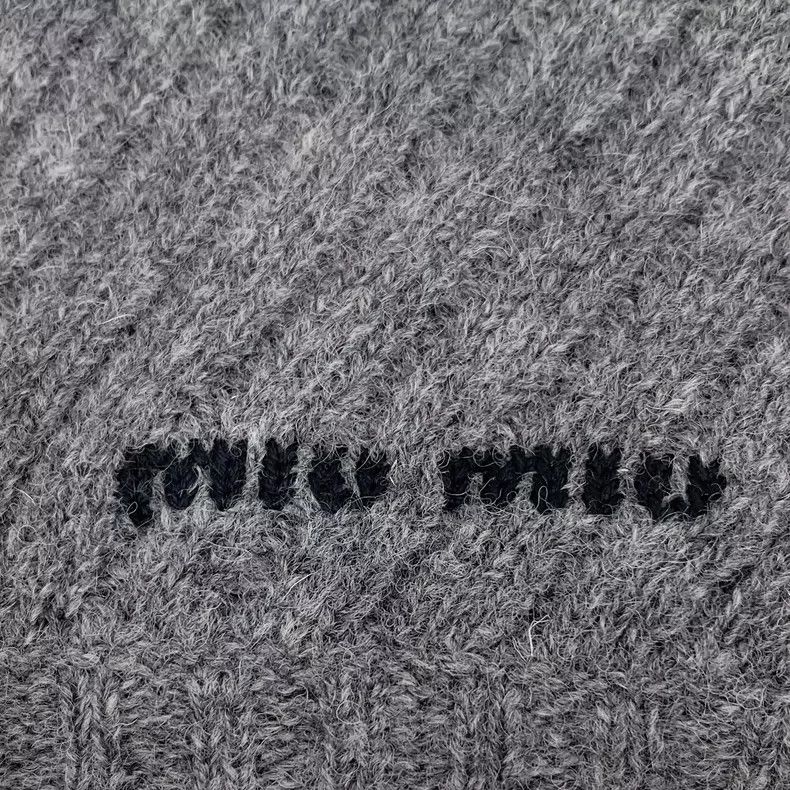 Prada MiuMiu Dark Gray Asymmetric Knit Sweater Size S / US 4 / IT 40 - 5 Thumbnail