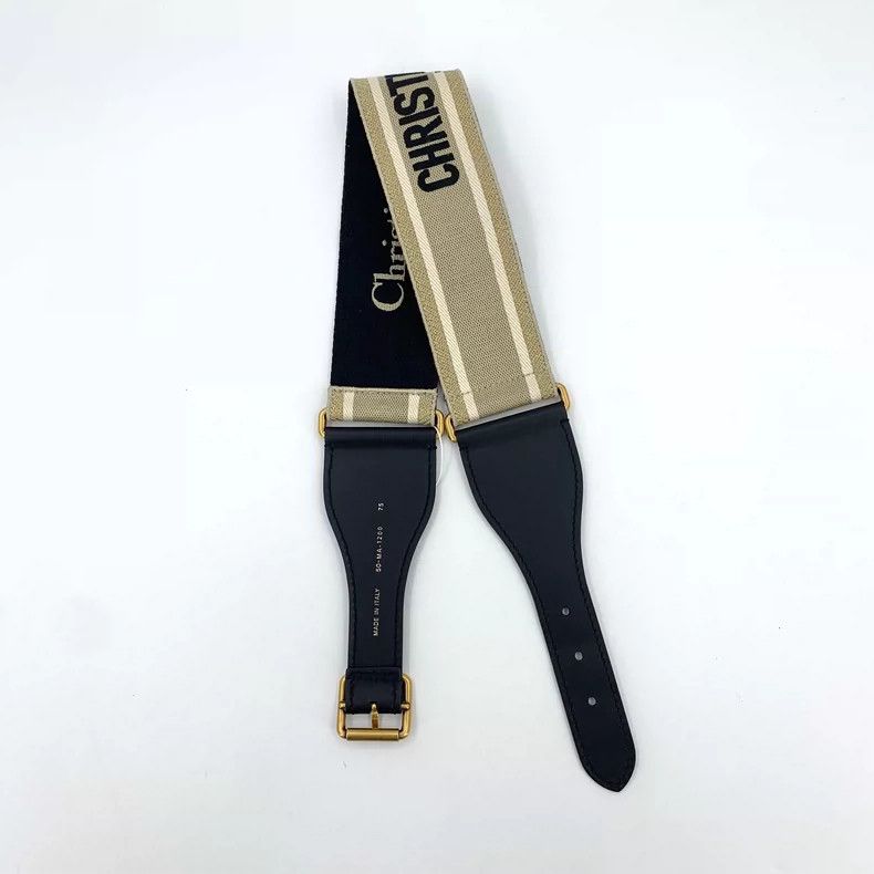 Dior Christian Dior Brown Logo Belt 81.5*6.5cm Size ONE SIZE - 2 Thumbnail