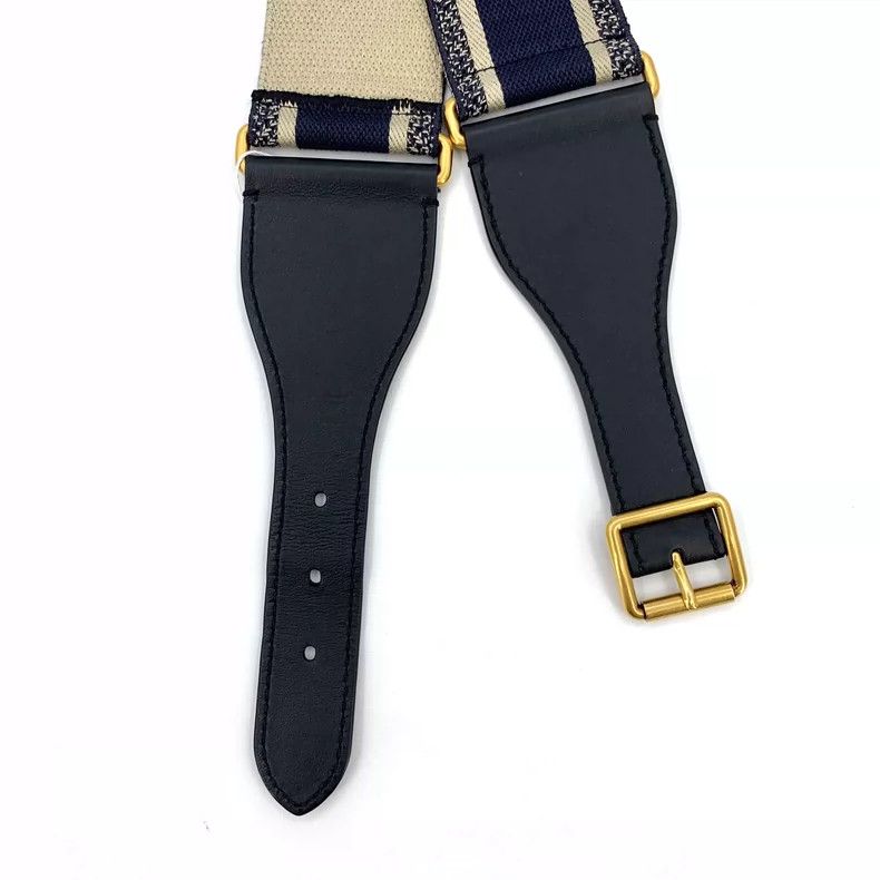 Dior Christian Dior Blue Letter Belt Strap 82.5*7cm Size ONE SIZE - 4 Thumbnail