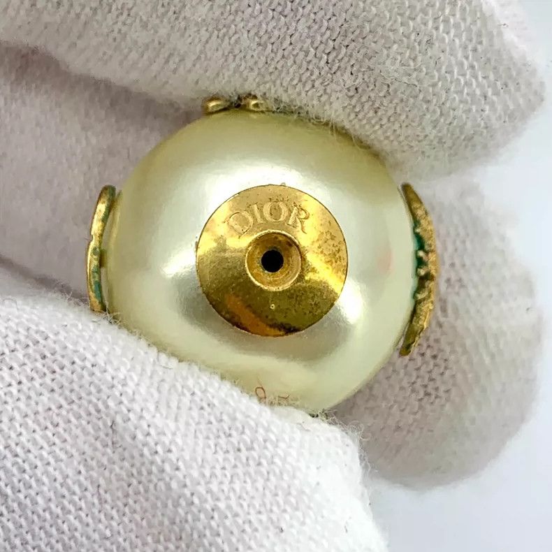 Dior Dior Gold Pearl Bee Letter Earrings Size ONE SIZE - 6 Thumbnail
