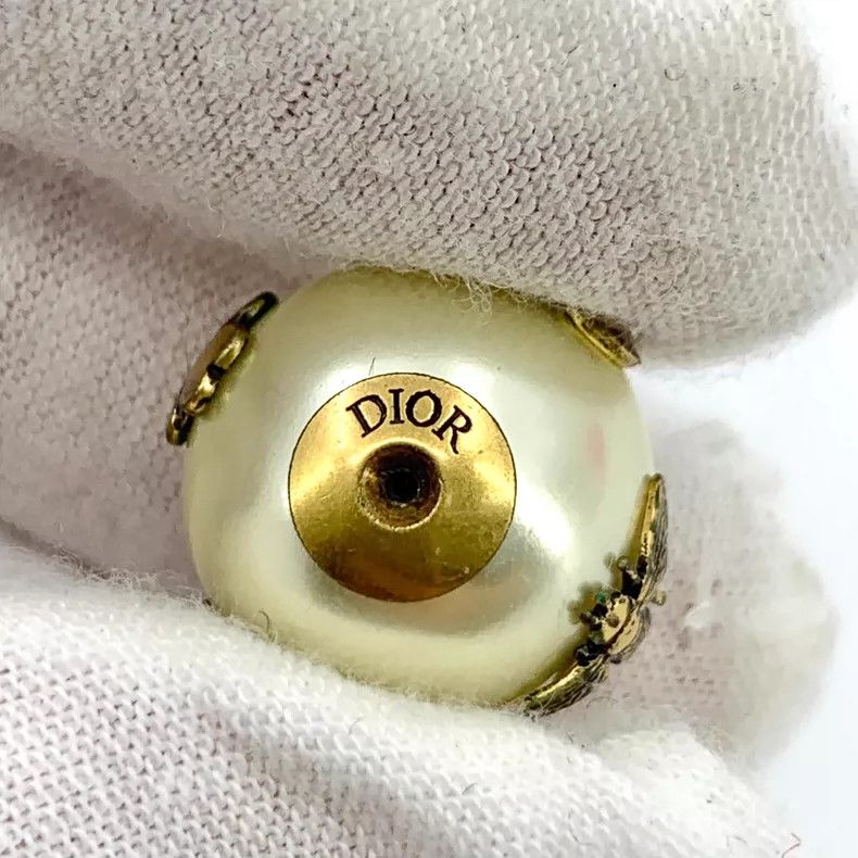 Dior Dior Gold Pearl Bee Letter Earrings Size ONE SIZE - 5 Thumbnail