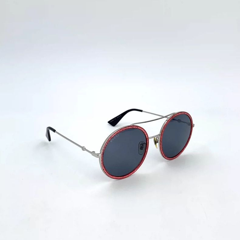 Gucci Gucci Blue Round Frame Bee Sunglasses Size ONE SIZE - 2 Thumbnail