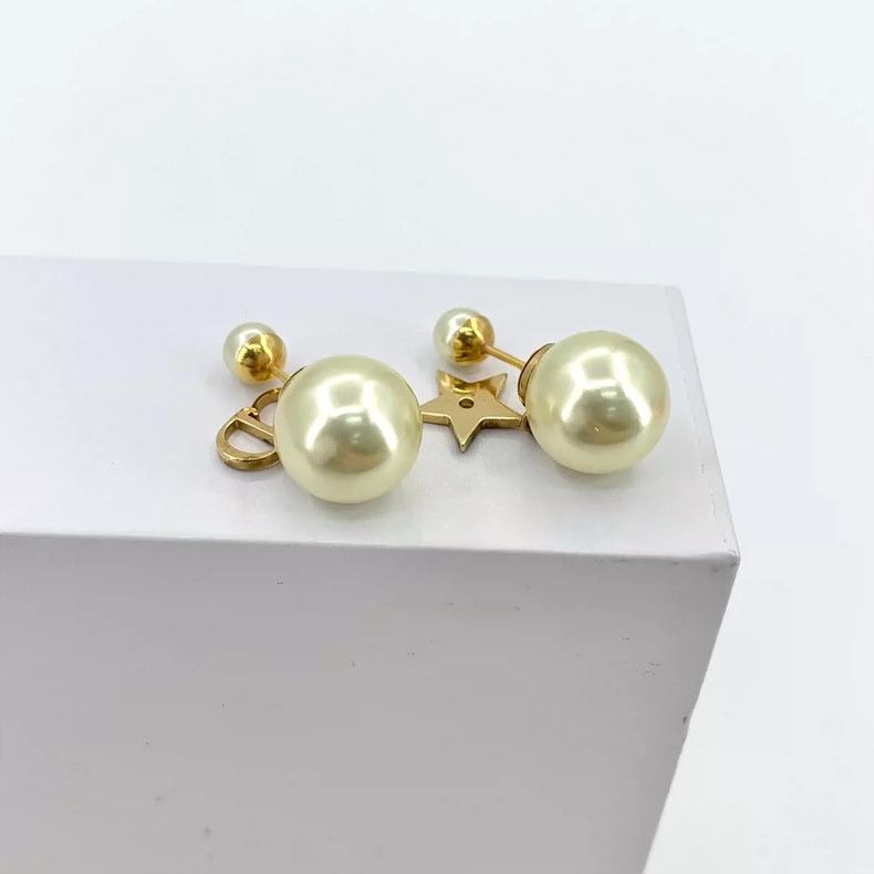 Dior Dior Pearl Star Earrings with Gold Accent Size ONE SIZE - 2 Thumbnail