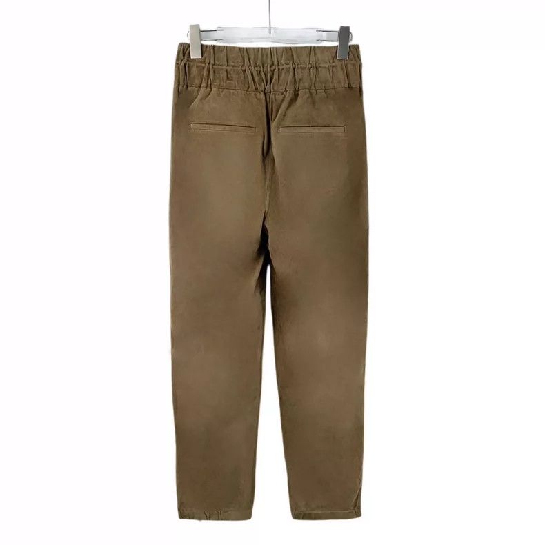 Brunello Cucinelli Brunello Cucinelli Brown Drawstring Leather Pants Size 36" / US 14 / IT 50 - 2 Thumbnail