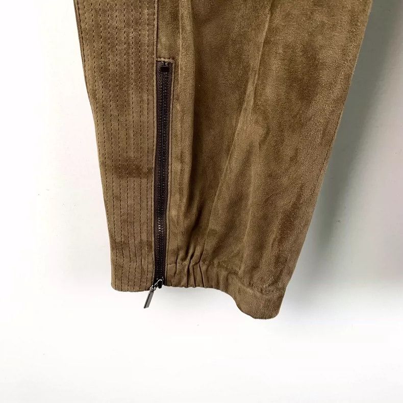 Brunello Cucinelli Brunello Cucinelli Brown Drawstring Leather Pants Size 36" / US 14 / IT 50 - 4 Thumbnail