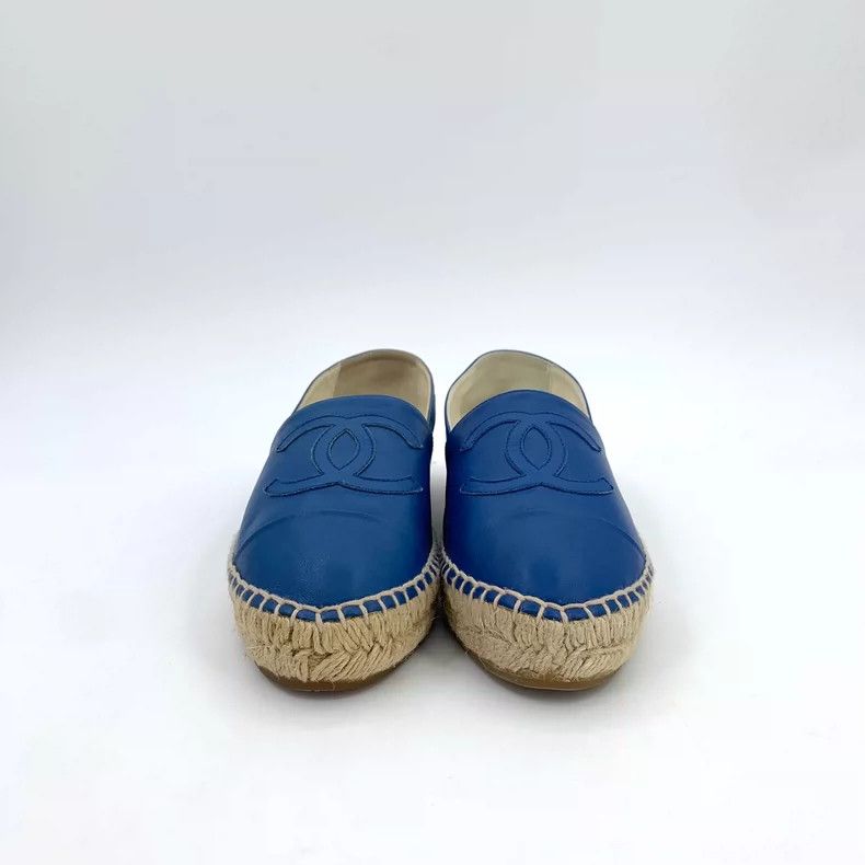 Chanel Chanel Blue Leather Casual Fisherman Shoes Size US 6 / IT 36 - 3 Thumbnail