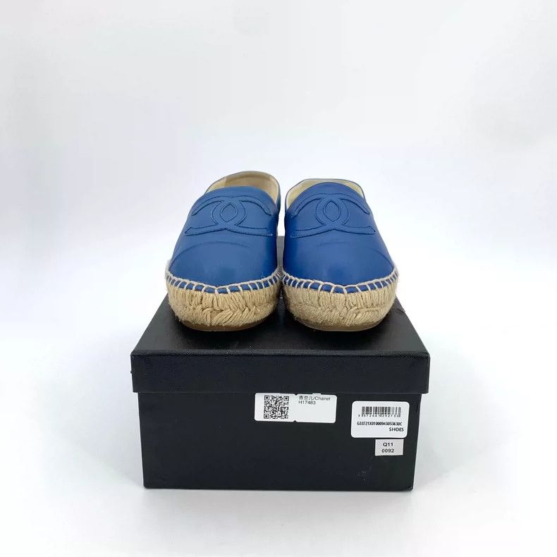 Chanel Chanel Blue Leather Casual Fisherman Shoes Size US 6 / IT 36 - 9 Thumbnail