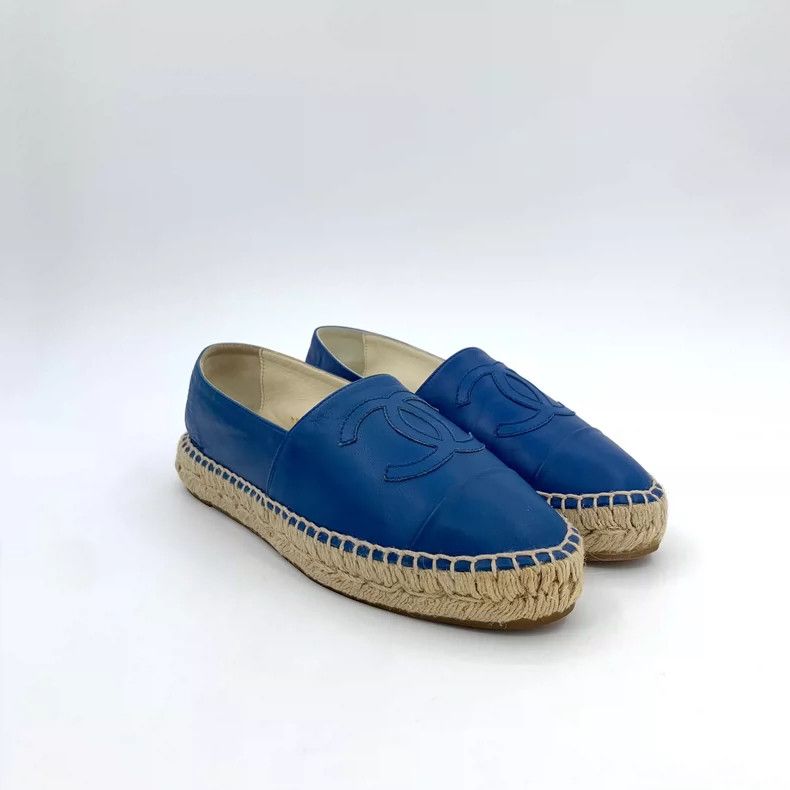 Chanel Chanel Blue Leather Casual Fisherman Shoes Size US 6 / IT 36 - 2 Thumbnail
