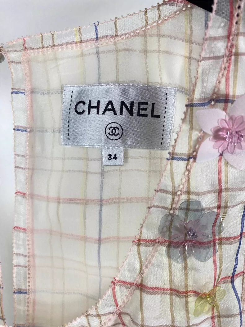 Chanel Chanel Pink Floral Vest Top Size XS / US 0-2 / IT 36-38 - 6 Thumbnail