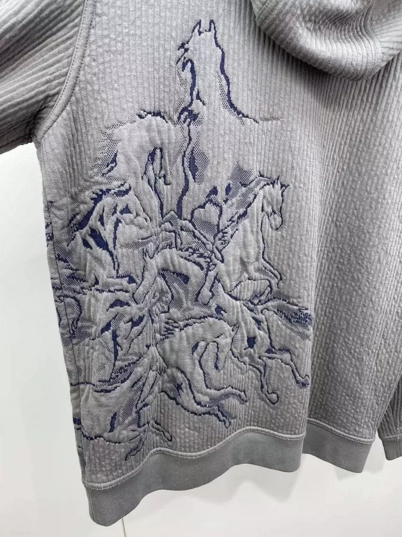 Hermes Hermes Embroidered Hooded Sweatshirt Size L / US 10 / IT 46 - 3 Thumbnail