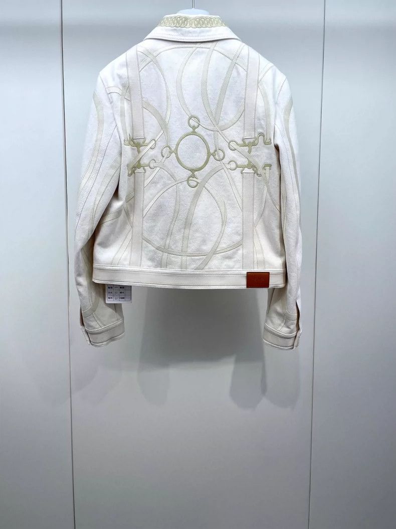 Hermes Hermes Embroidered Denim Jacket Size 38 Size M / US 6-8 / IT 42-44 - 2 Thumbnail