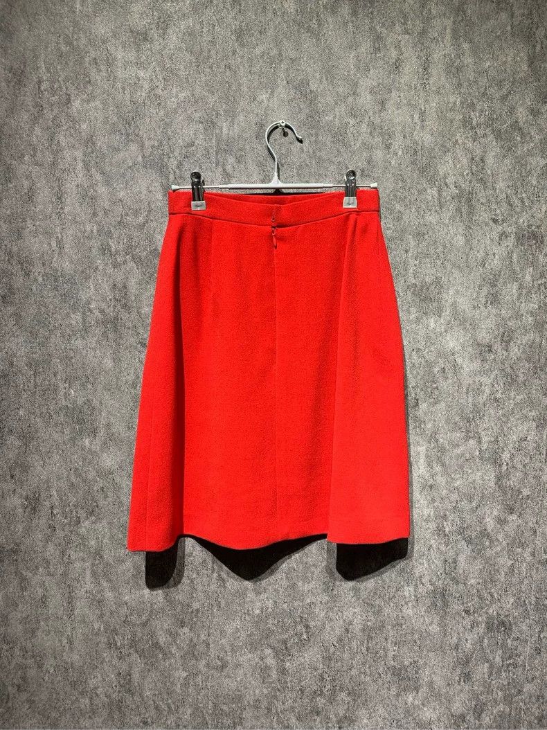 Dior Dior Red Half Skirt Size 7 Size 26" / US 2 / IT 38 - 2 Thumbnail