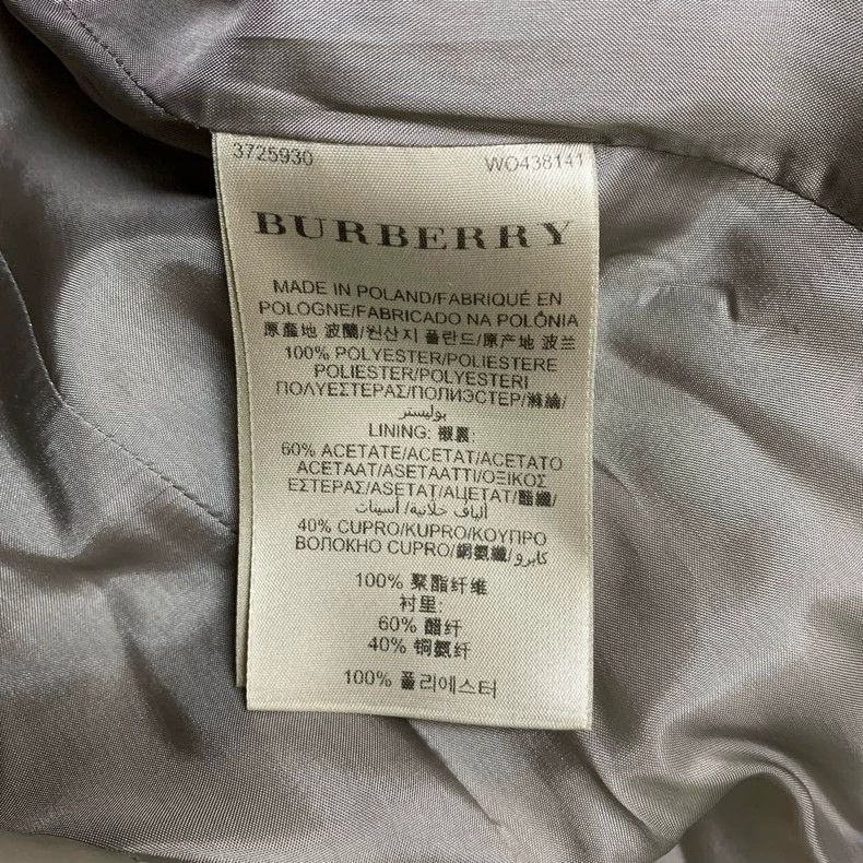 Burberry Burberry Gray White Plaid Trench Coat Size XS / US 0-2 / IT 36-38 - 4 Thumbnail