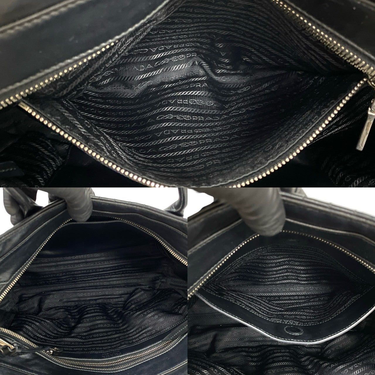 Prada Prada Shoulder Bag Black Leather Size ONE SIZE - 8 Thumbnail