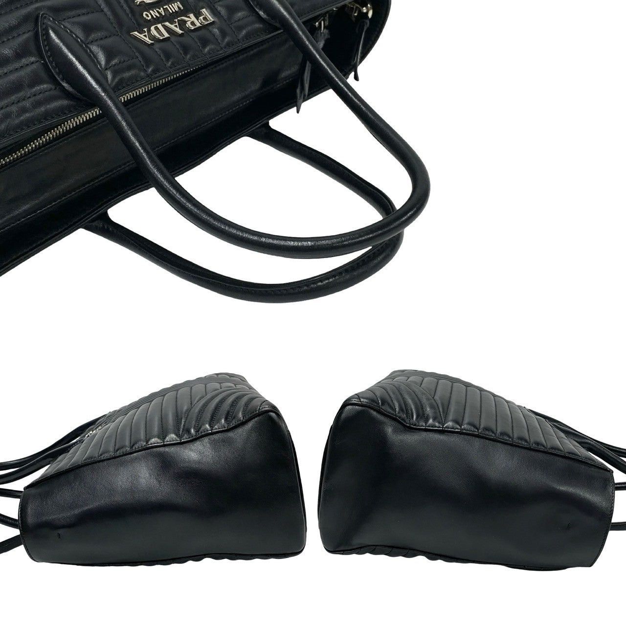 Prada Prada Shoulder Bag Black Leather Size ONE SIZE - 5 Thumbnail