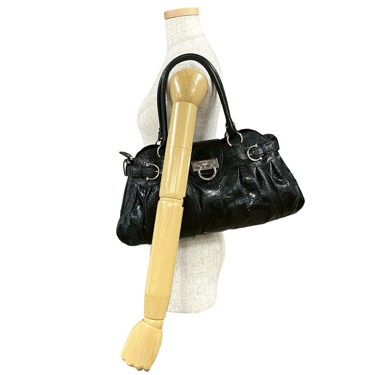 Salvatore Ferragamo Salvatore Ferragamo Tote Bag Black Leather Size ONE SIZE - 2 Thumbnail