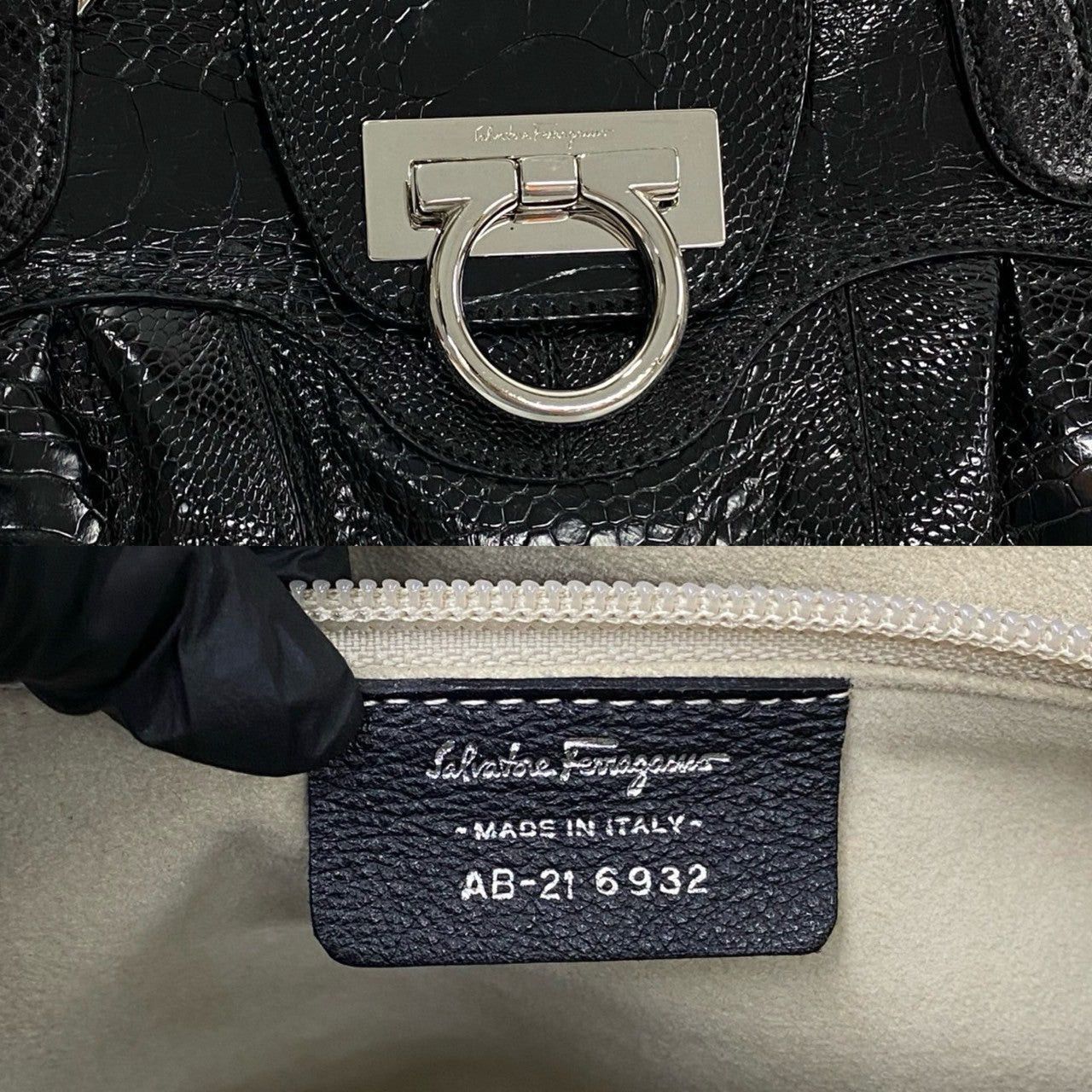 Salvatore Ferragamo Salvatore Ferragamo Tote Bag Black Leather Size ONE SIZE - 3 Thumbnail