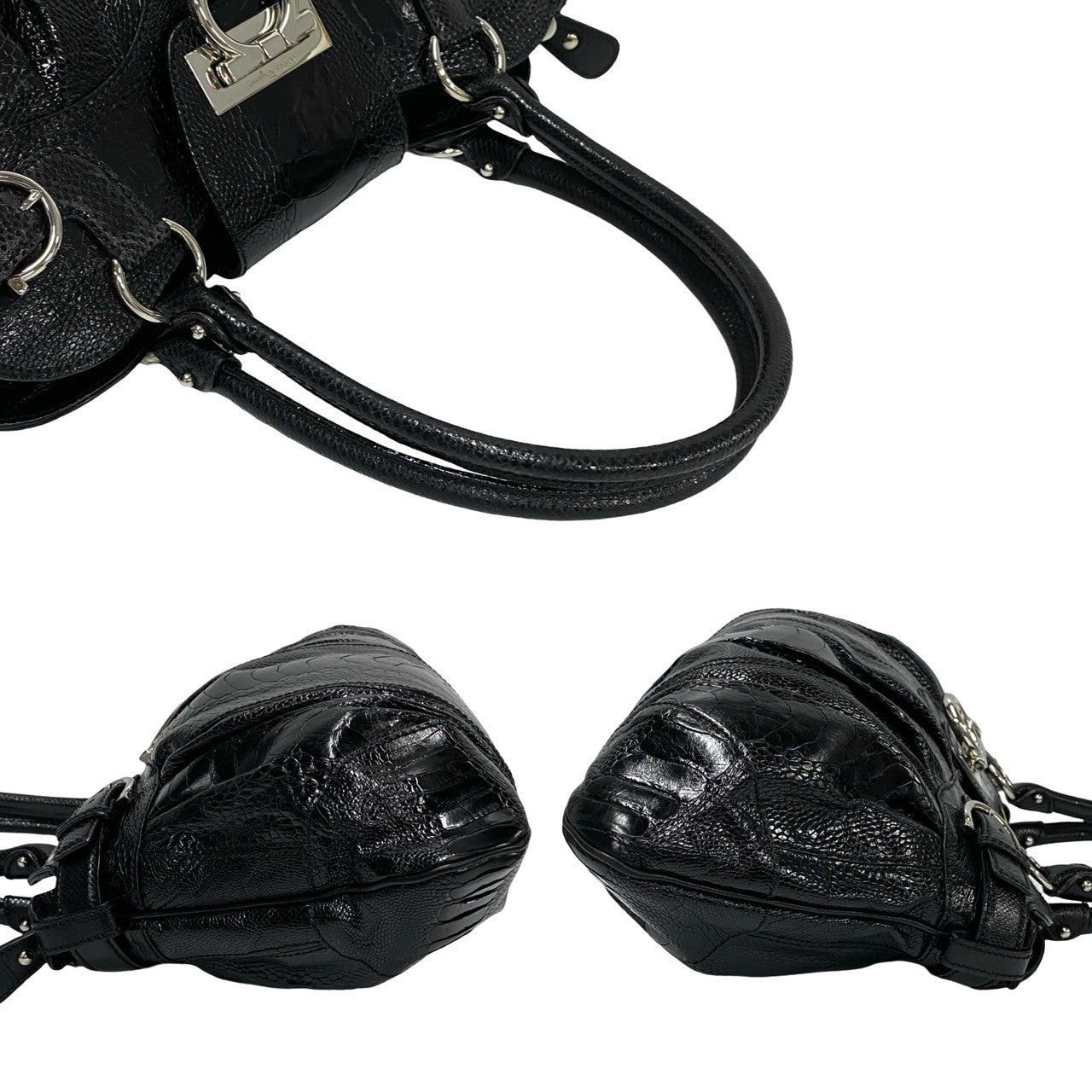 Salvatore Ferragamo Salvatore Ferragamo Tote Bag Black Leather Size ONE SIZE - 5 Thumbnail