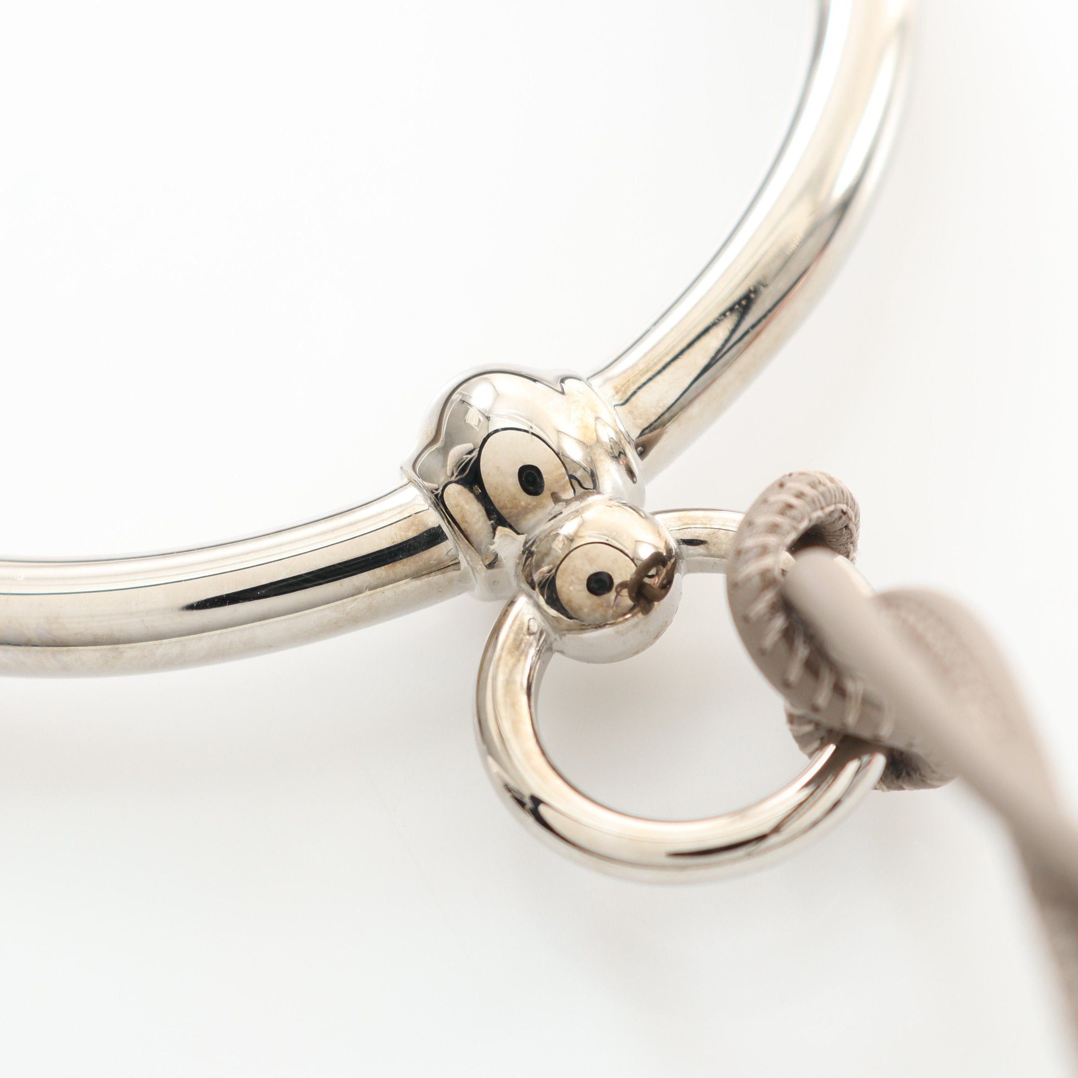 Hermes Hermes Loop Gran Necklace Leather Gray Brown Silver Size ONE SIZE - 5 Thumbnail