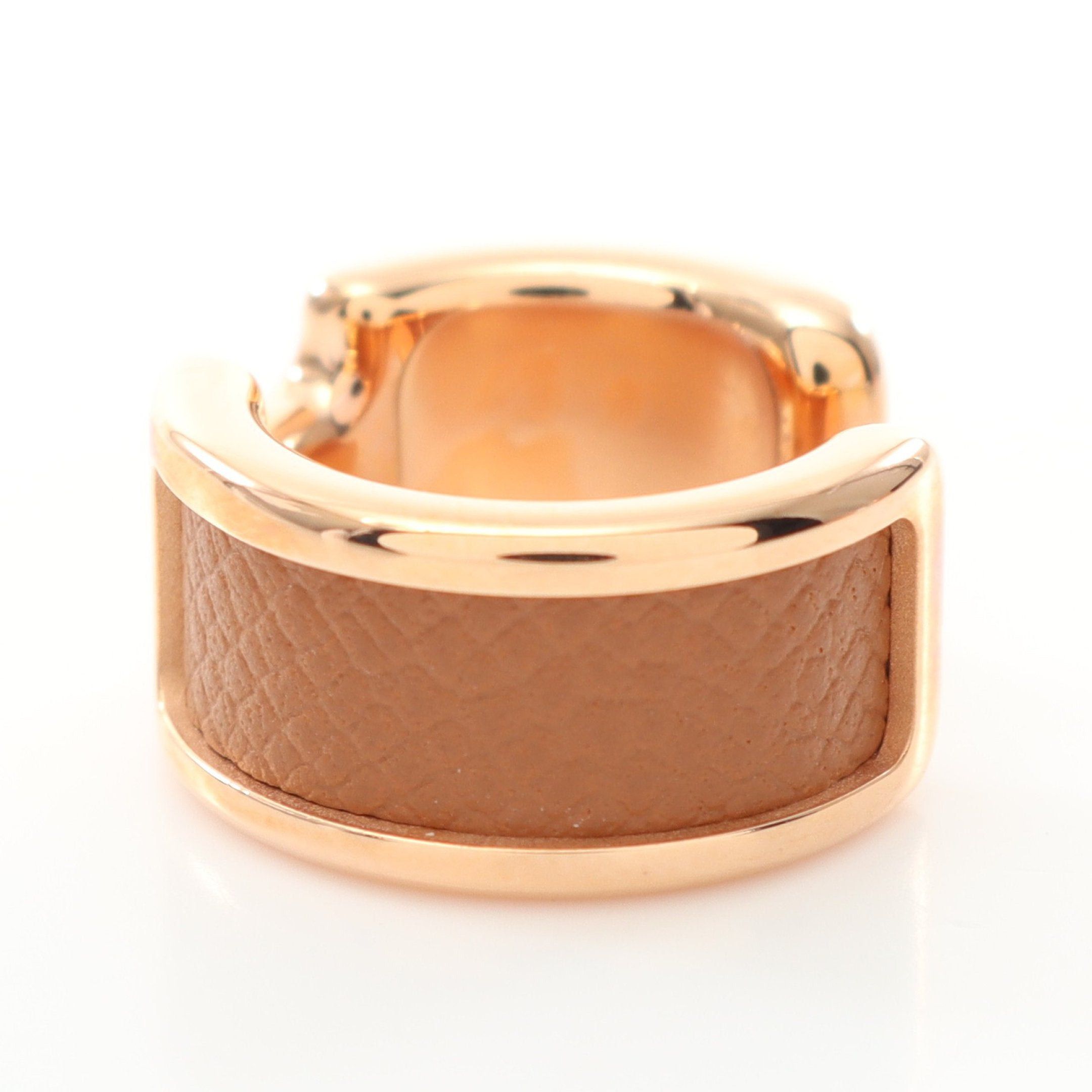 Hermes Hermes Olymp Pm Ear Cuff Gp Leather Pink Gold Brown Size ONE SIZE - 2 Thumbnail
