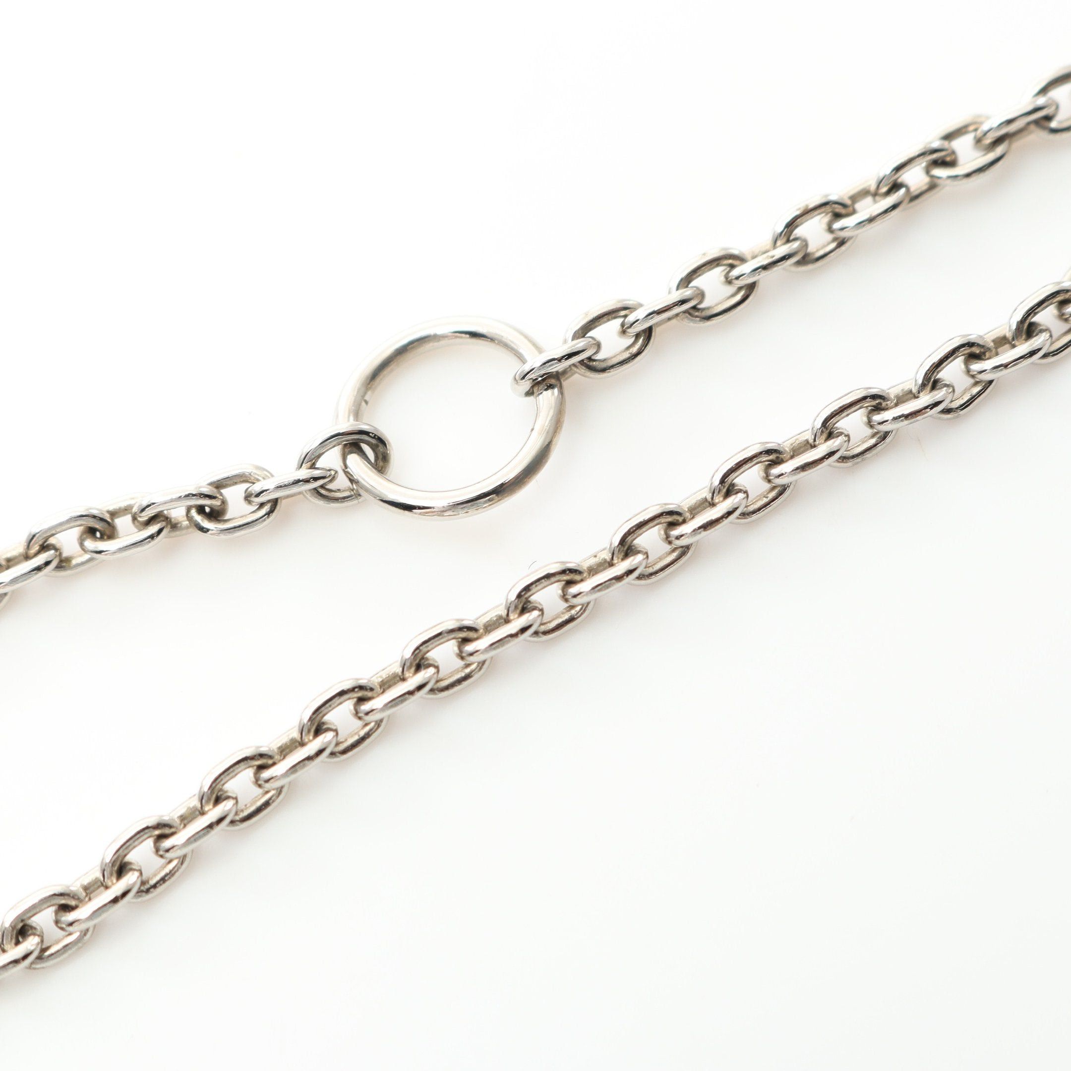Hermes Hermes Necklace Buffalo Horn Silver Dark Brown Orange Size ONE SIZE - 6 Thumbnail