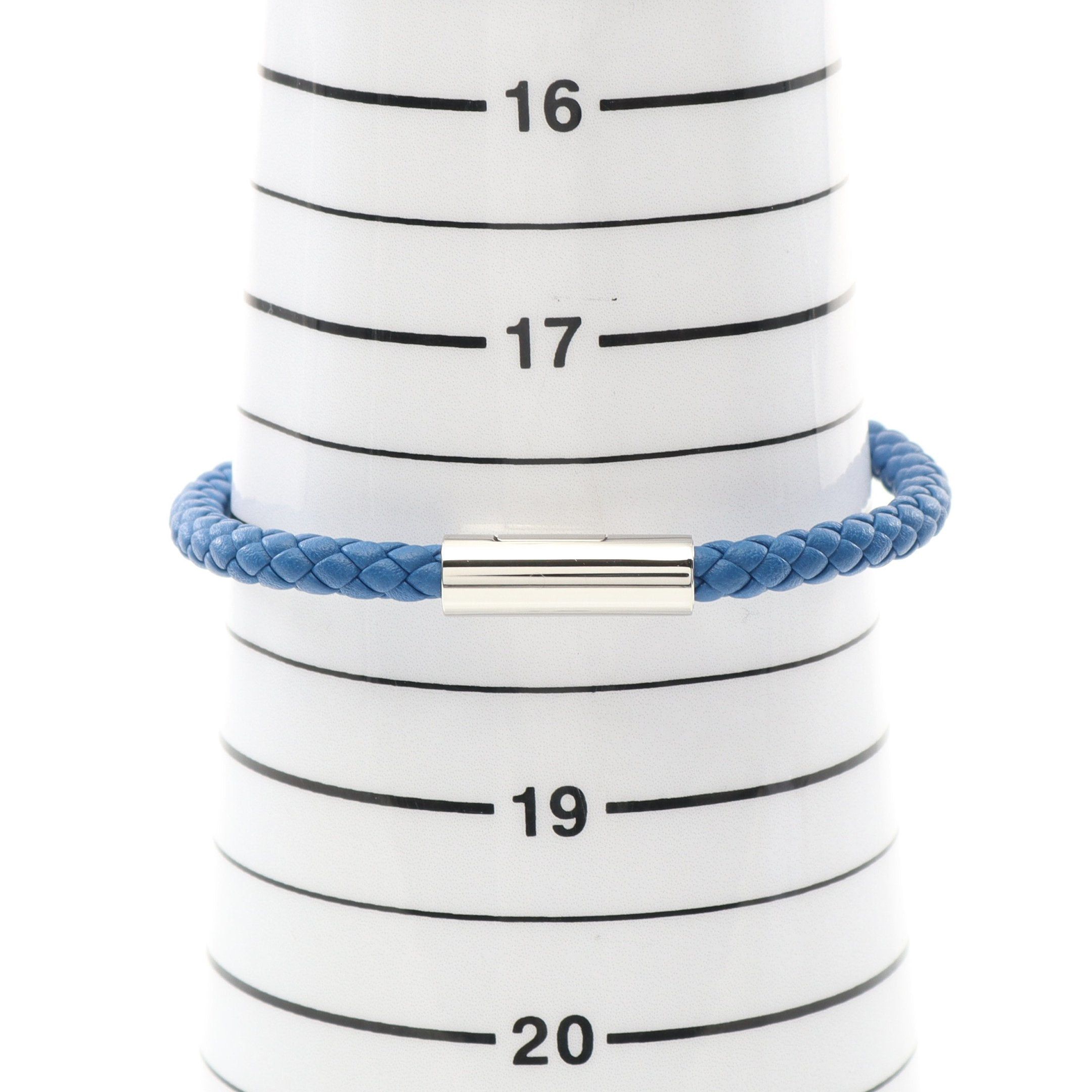 Hermes Hermes Goliath Bracelet Leather Blue Silver Size ONE SIZE - 5 Thumbnail