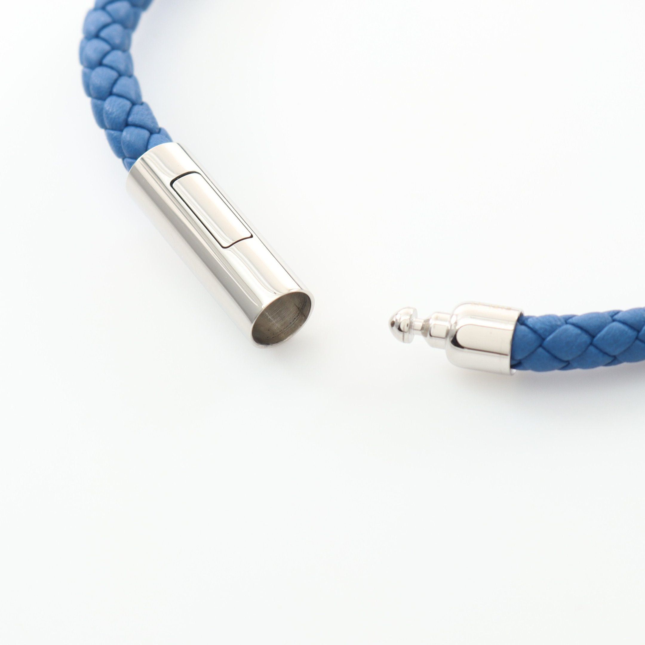 Hermes Hermes Goliath Bracelet Leather Blue Silver Size ONE SIZE - 3 Thumbnail