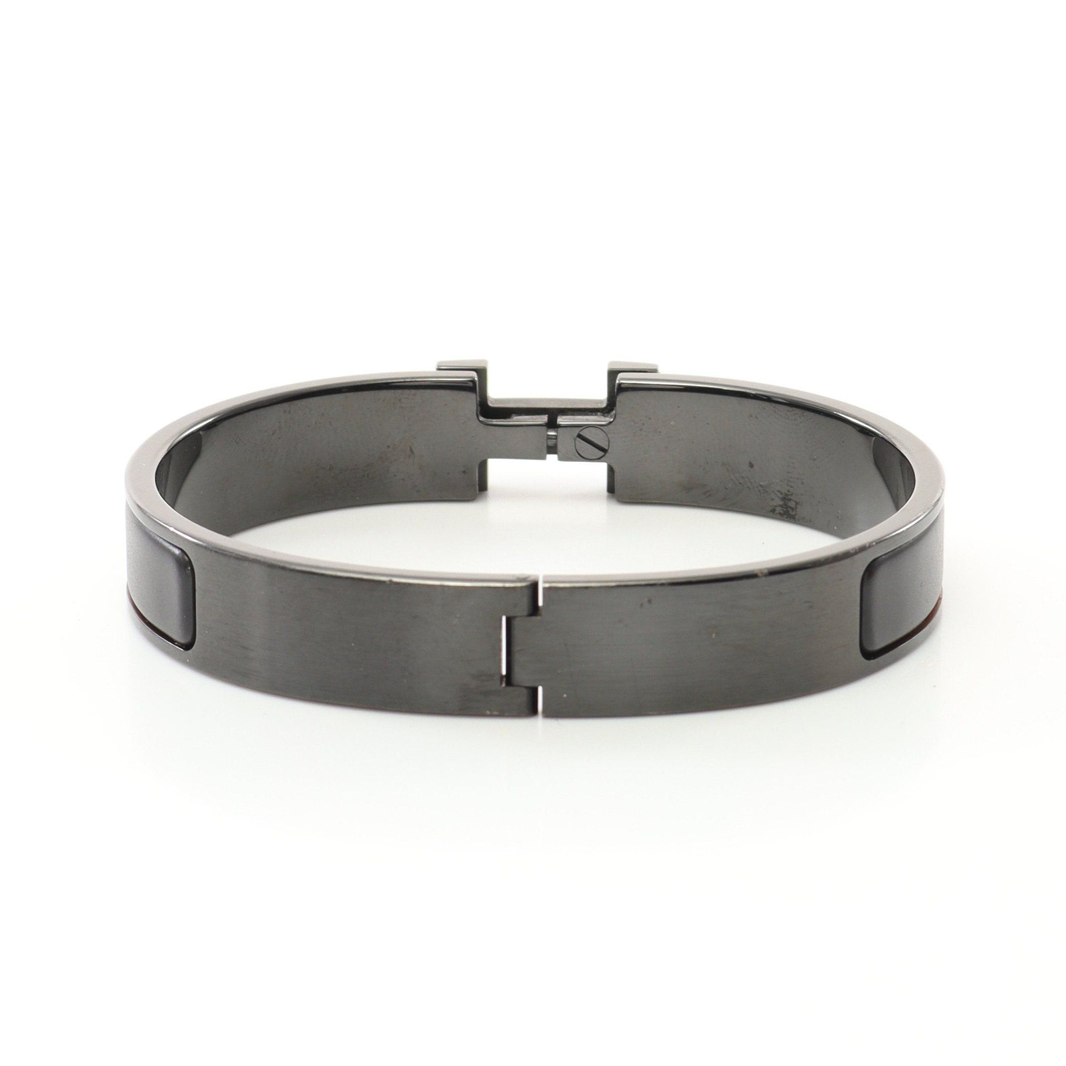 Hermes Hermes Click Crack Pm Saw Black Bangle Size ONE SIZE - 2 Thumbnail