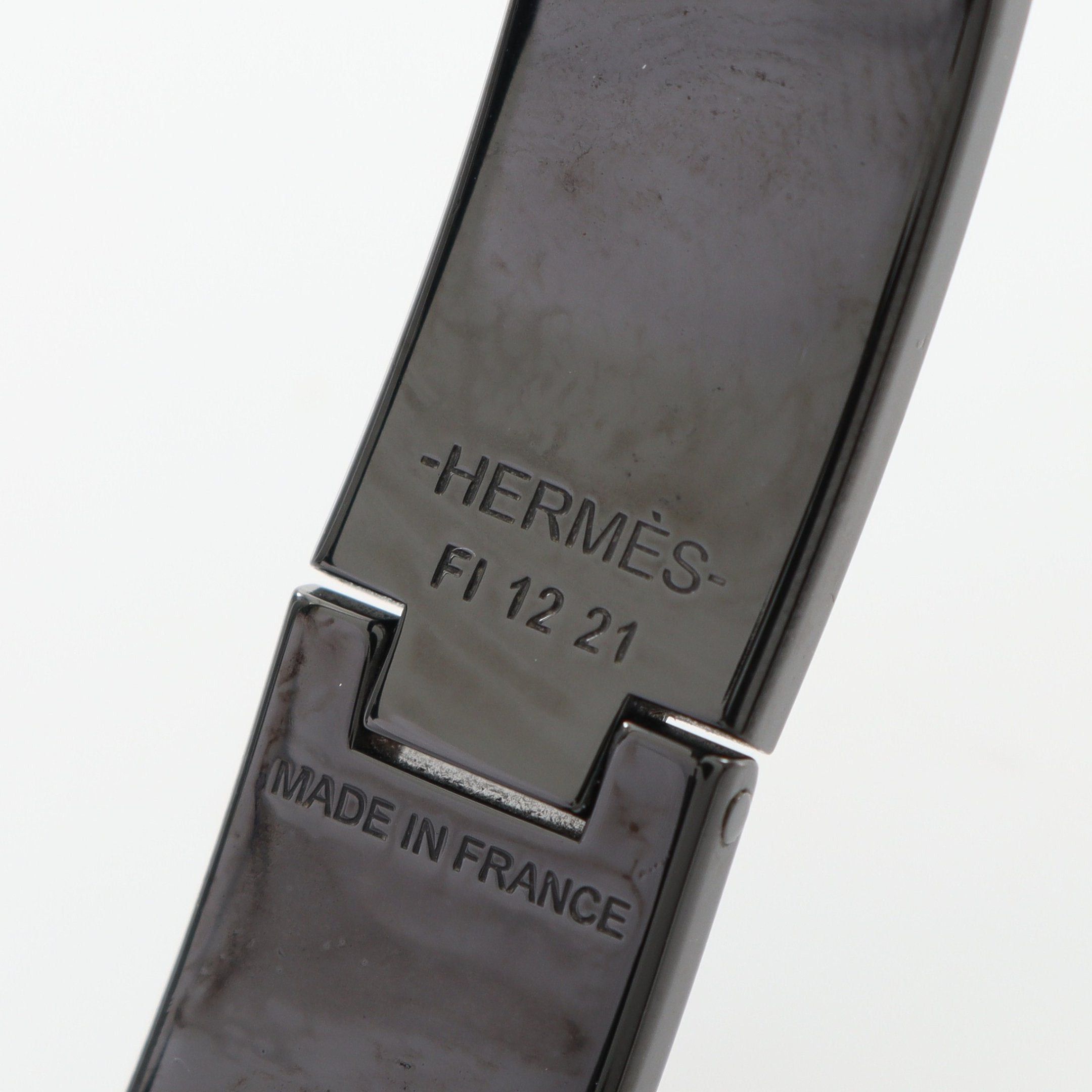 Hermes Hermes Click Crack Pm Saw Black Bangle Size ONE SIZE - 4 Thumbnail