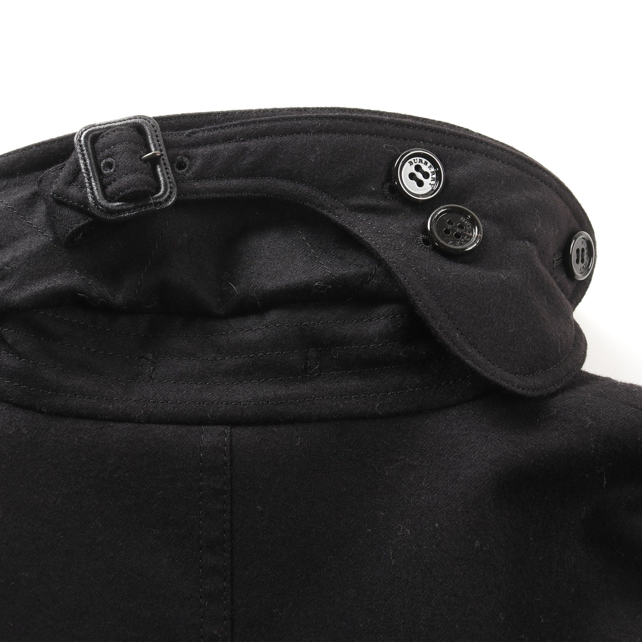 Burberry Burberry Pea Coat Down Wool Black Color-Block Size ONE SIZE - 8 Thumbnail