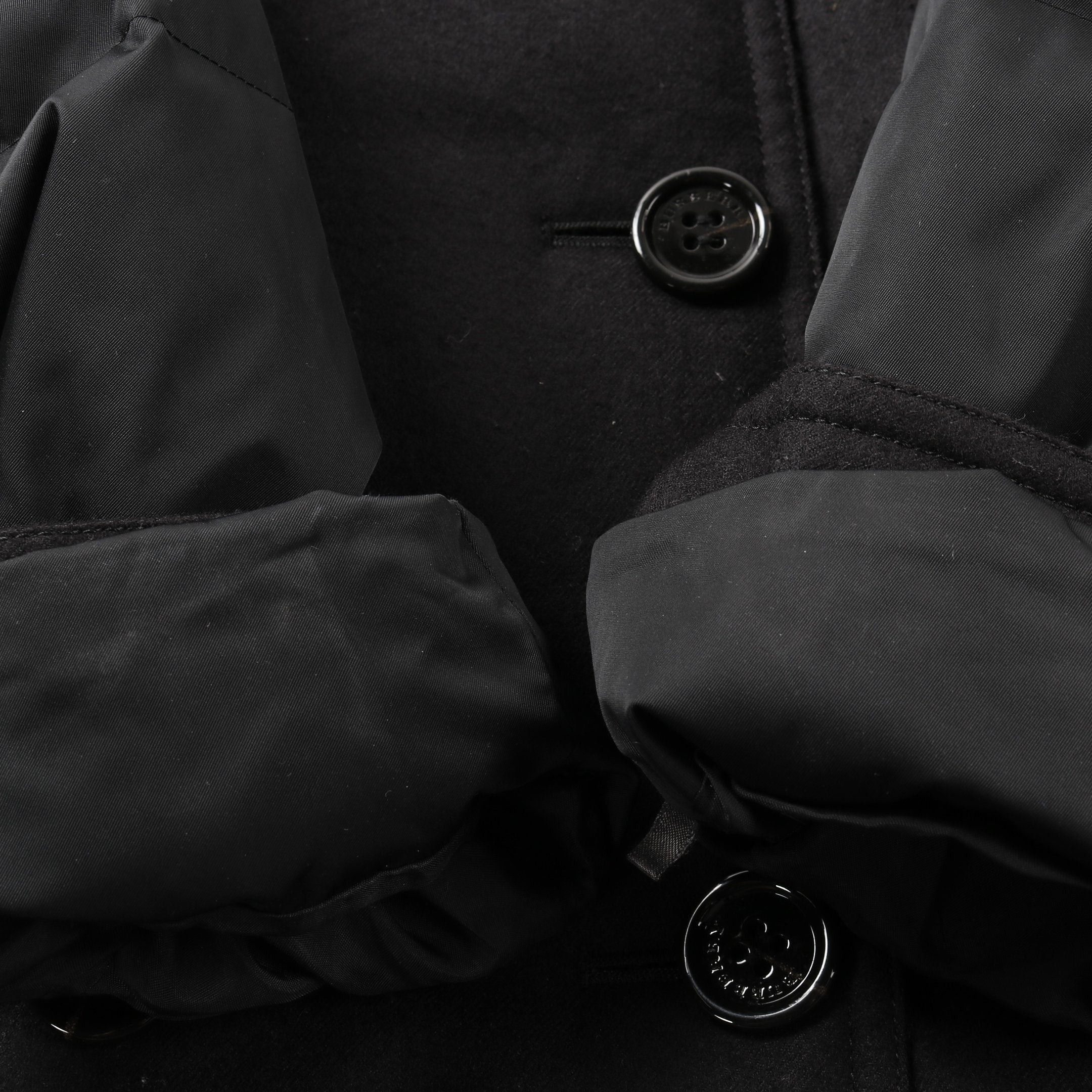 Burberry Burberry Pea Coat Down Wool Black Color-Block Size ONE SIZE - 7 Thumbnail