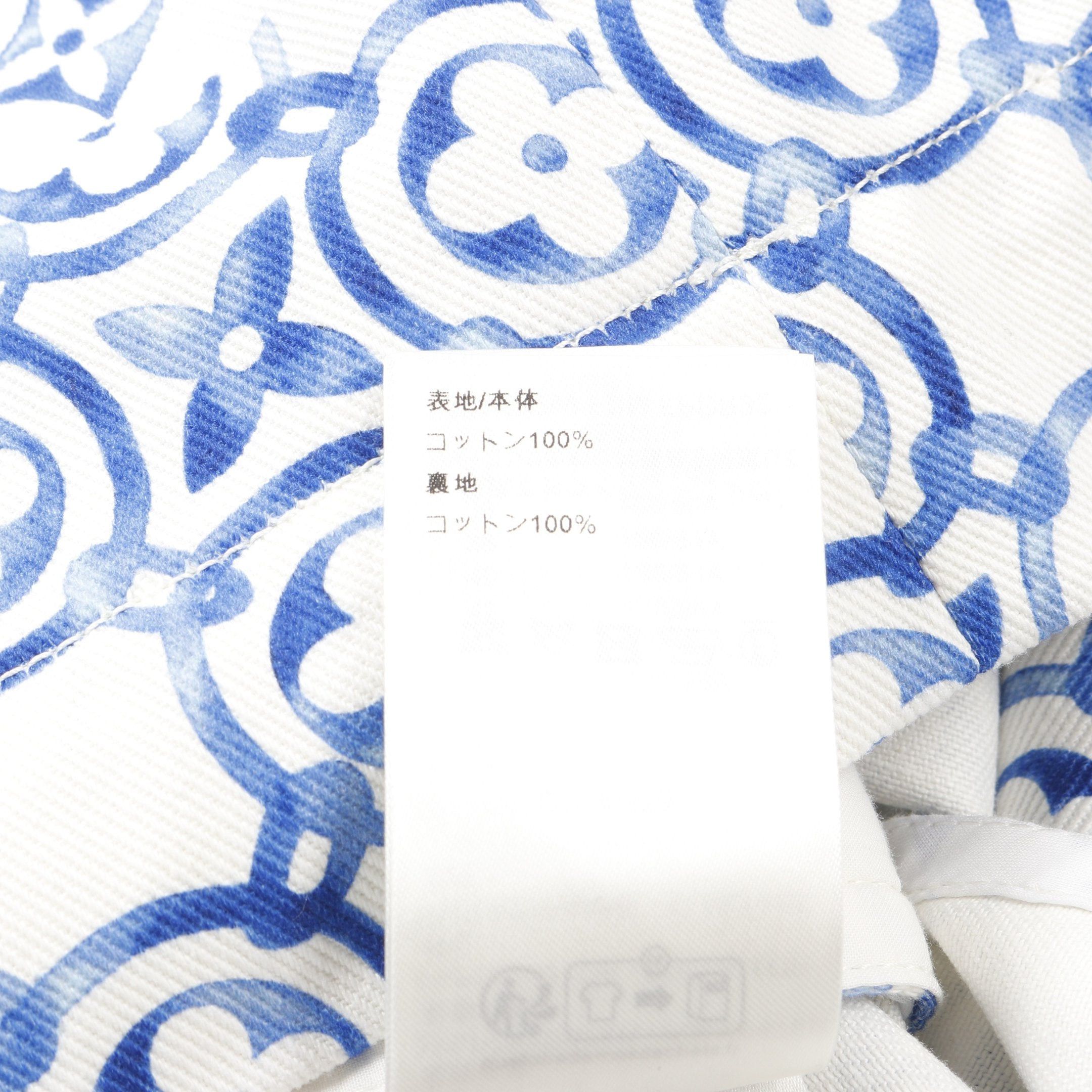 Louis Vuitton Louis Vuitton Monogram Lv Patch One Piece Cotton White Blue Size ONE SIZE - 4 Thumbnail