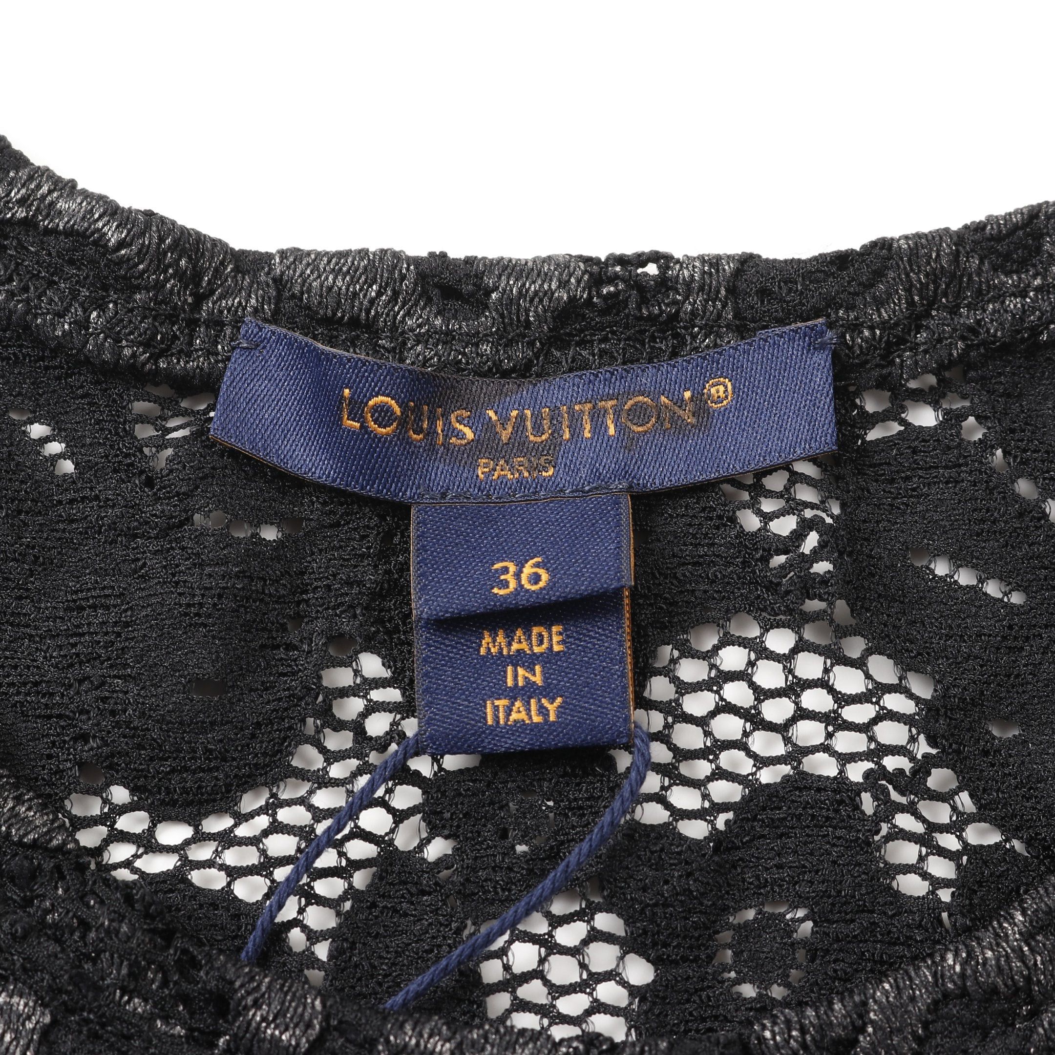 Louis Vuitton Louis Vuitton Cut And Sew Floral Lace Nylon Black Size ONE SIZE - 3 Thumbnail