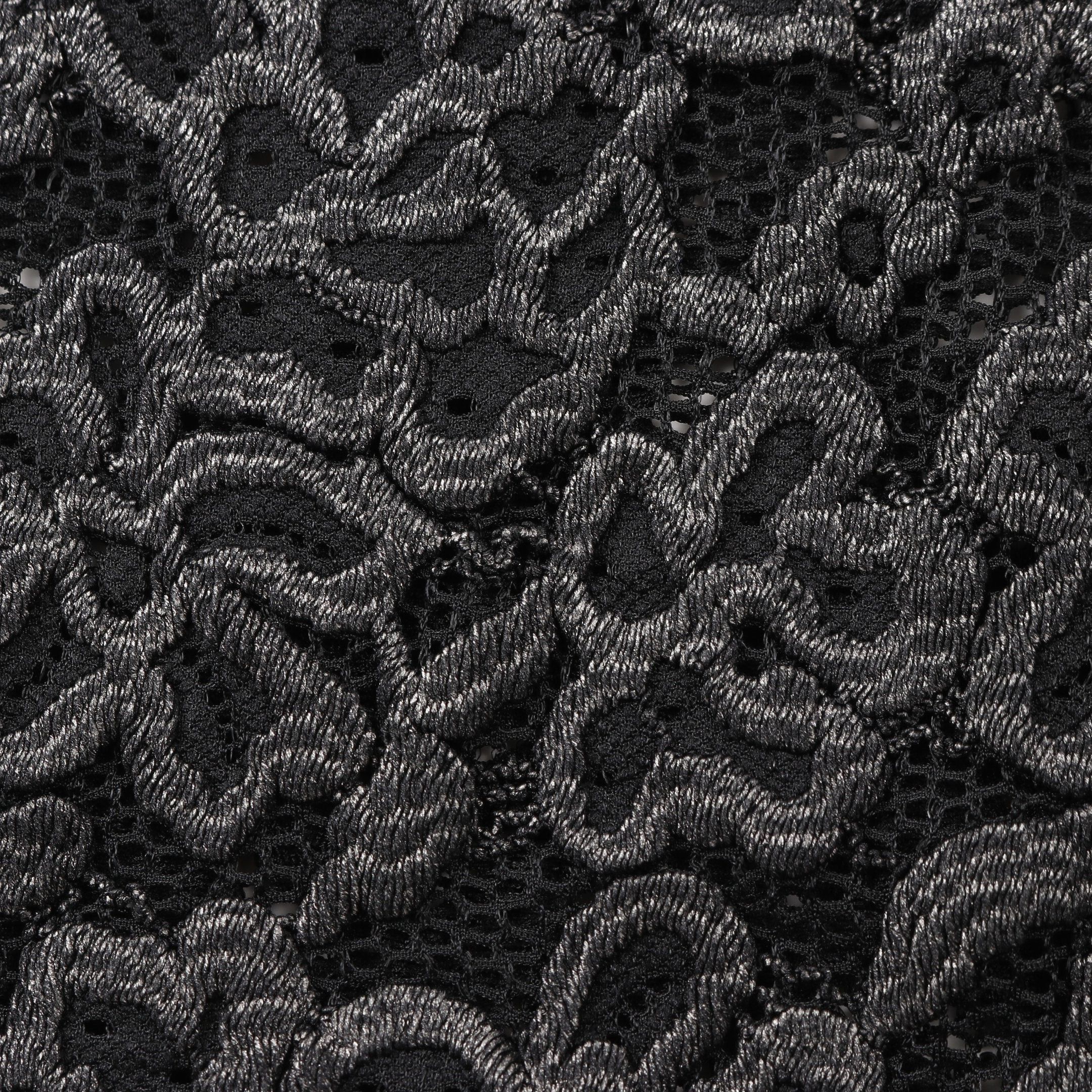 Louis Vuitton Louis Vuitton Cut And Sew Floral Lace Nylon Black Size ONE SIZE - 6 Thumbnail