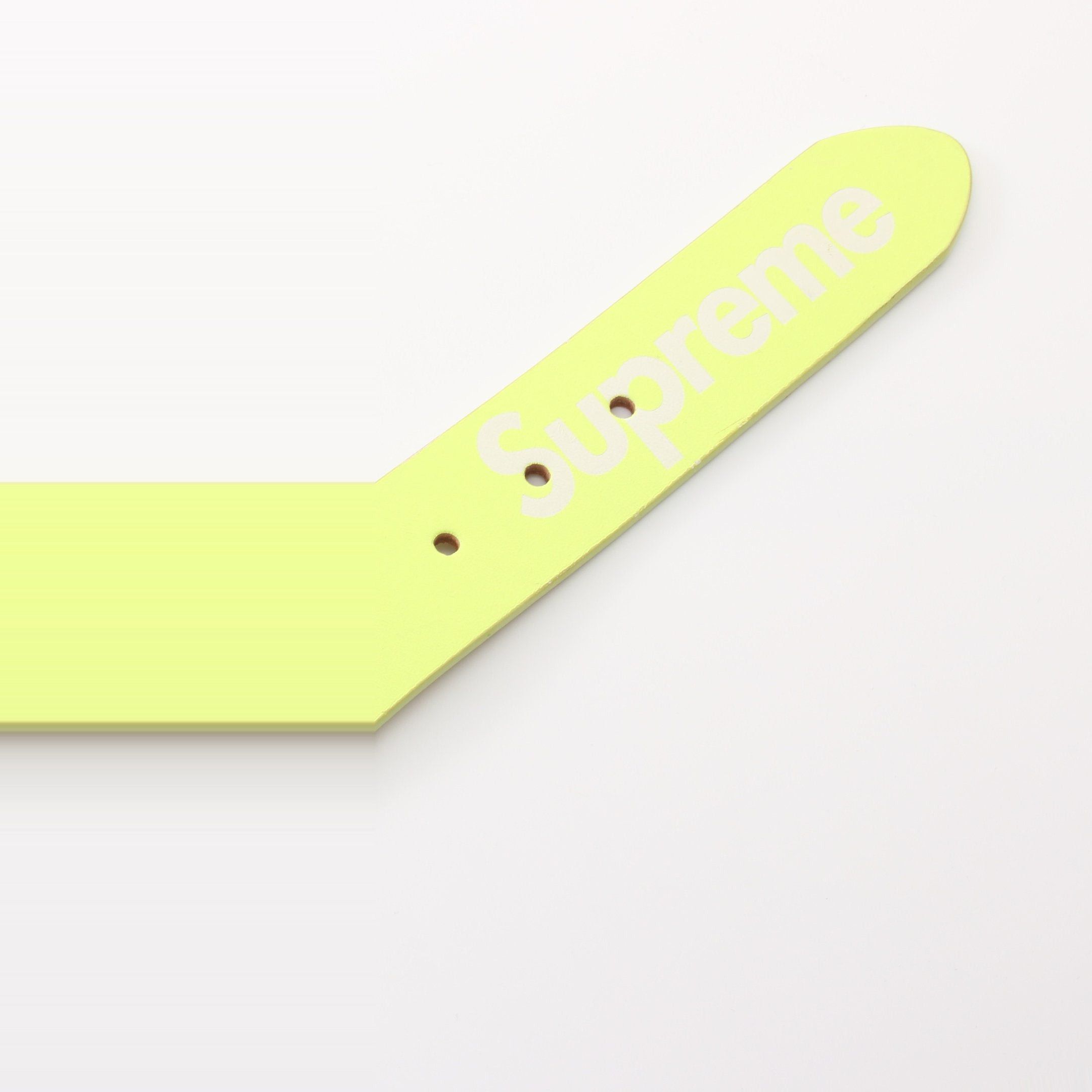 Supreme Supreme Repeat Leather Belt Light Yellow Silver Hardware Neon Color Size ONE SIZE - 3 Thumbnail