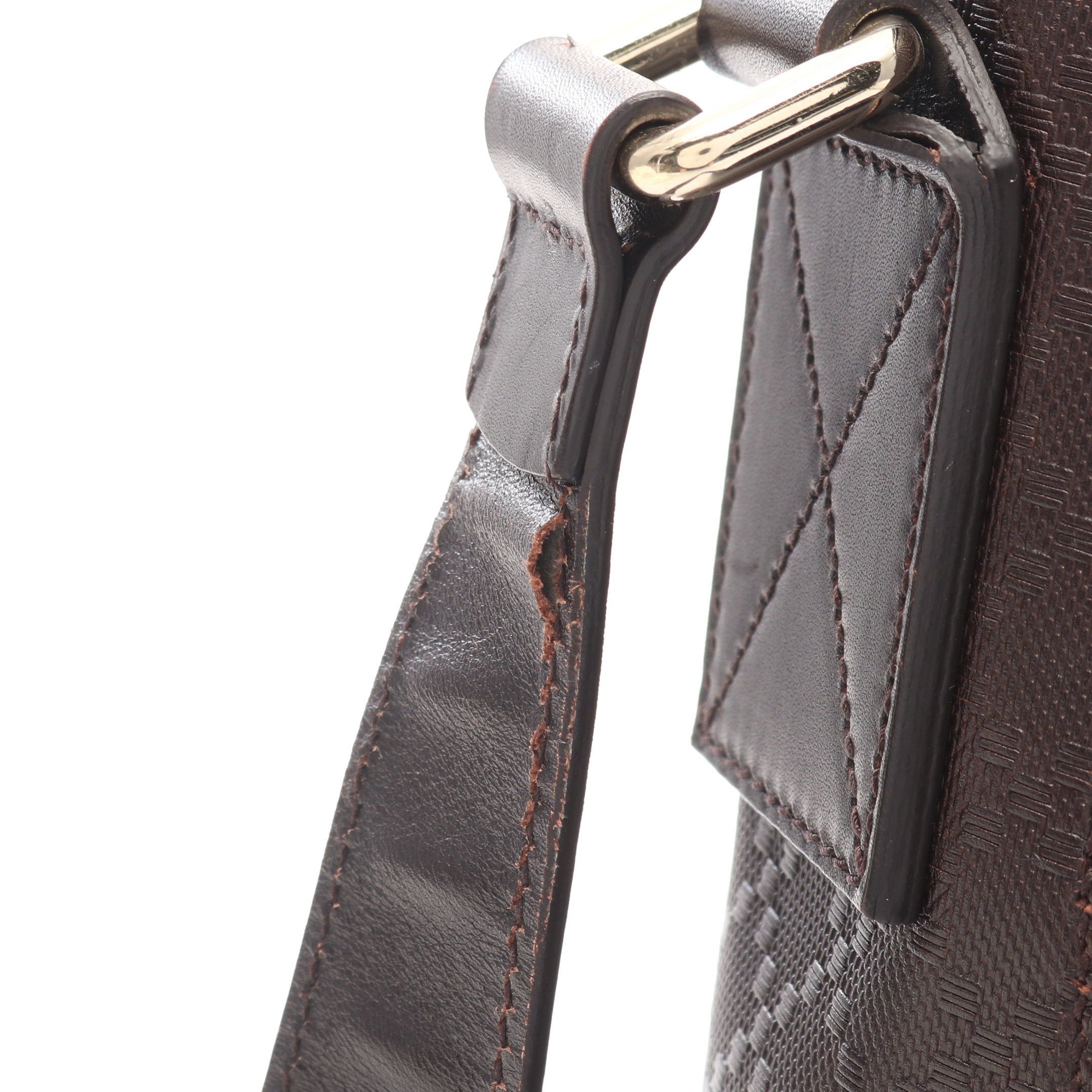 Gucci Gucci Diamante Shoulder Bag Leather Dark Brown Size ONE SIZE - 7 Thumbnail