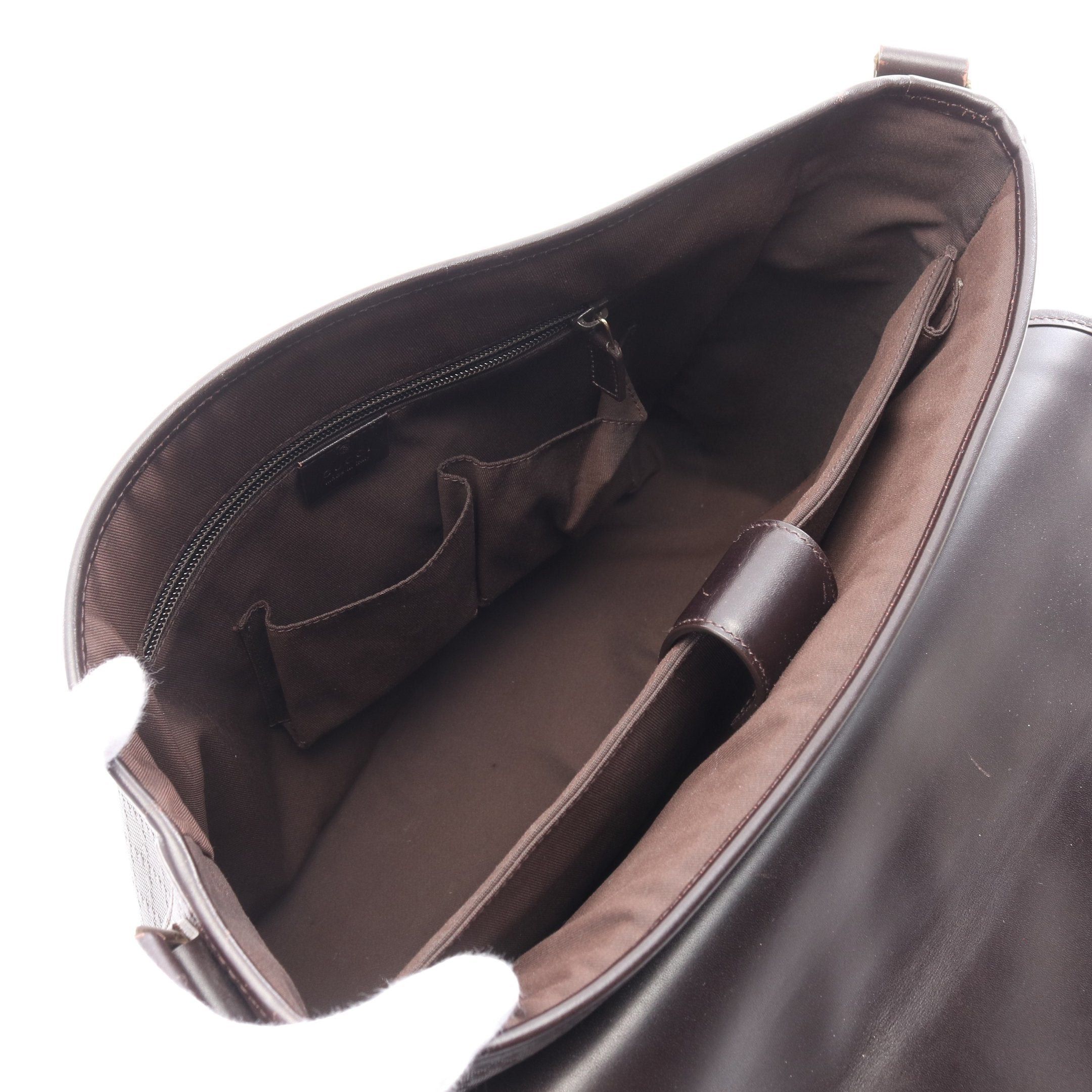 Gucci Gucci Diamante Shoulder Bag Leather Dark Brown Size ONE SIZE - 3 Thumbnail