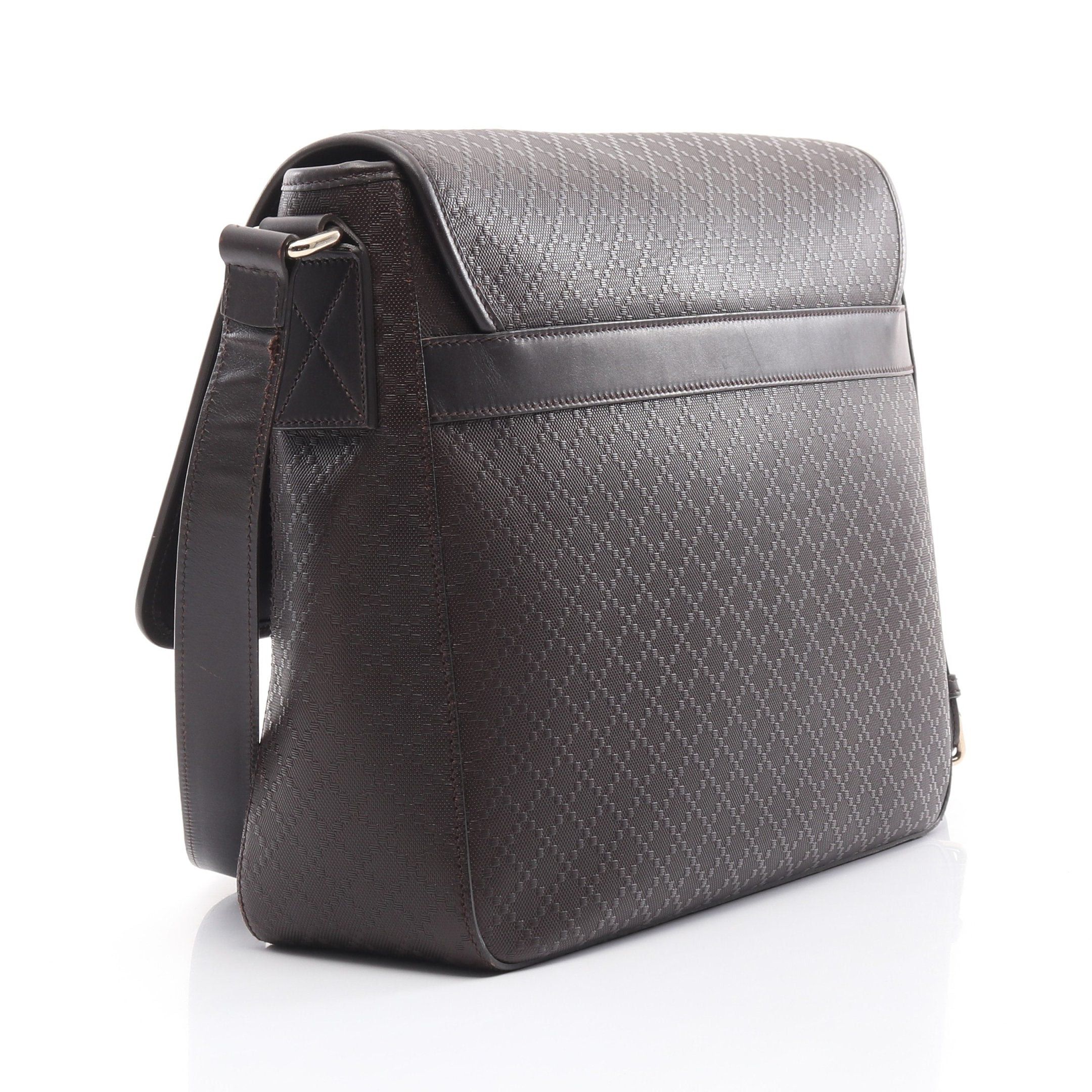 Gucci Gucci Diamante Shoulder Bag Leather Dark Brown Size ONE SIZE - 2 Thumbnail