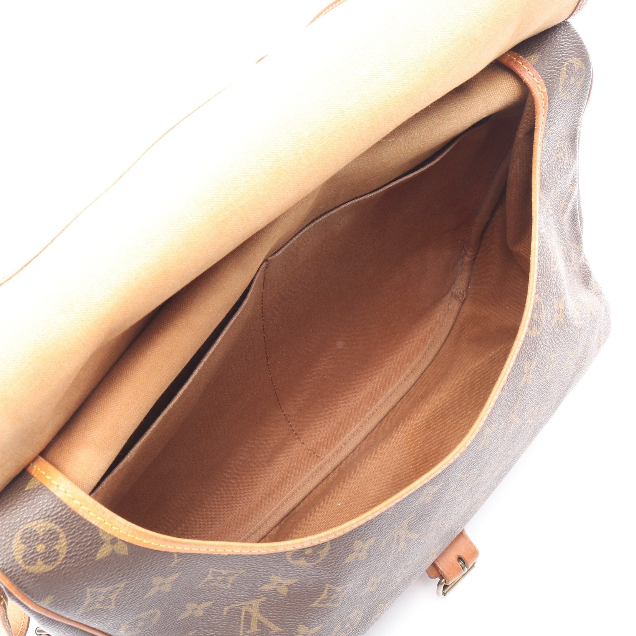 Louis Vuitton Louis Vuitton Saumur 35 Monogram Shoulder Bag Leather Brown Size ONE SIZE - 4 Thumbnail